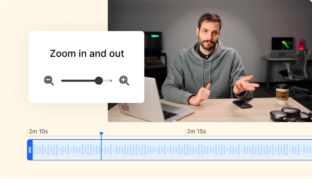 Zoom in to edit your video